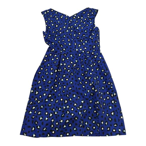 NWT Kate Spade Blue Modern Cheetah Print Fit & Flare Dress - Size 4 Knee-Length - Picture 7 of 12